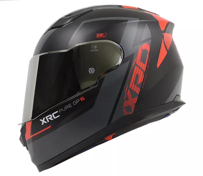 Kask motocyklowy XRC Pure GP 6 matowy czarno/czerwony