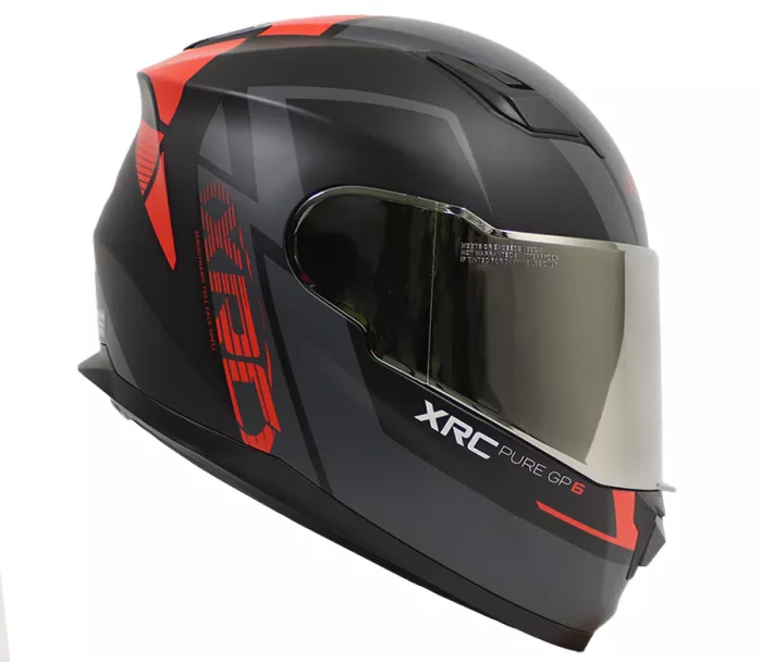 Kask motocyklowy XRC Pure GP 6 matowy czarno/czerwony