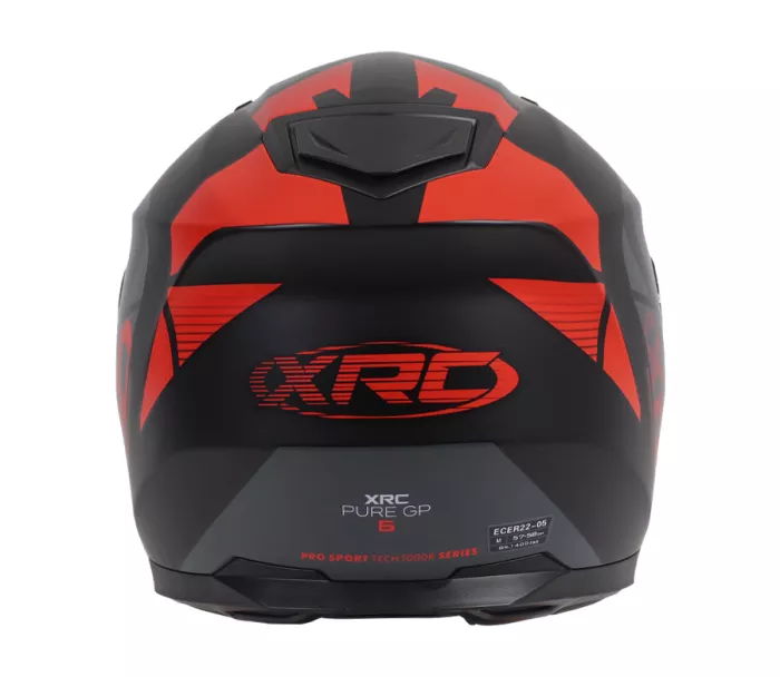 Kask motocyklowy XRC Pure GP 6 matowy czarno/czerwony