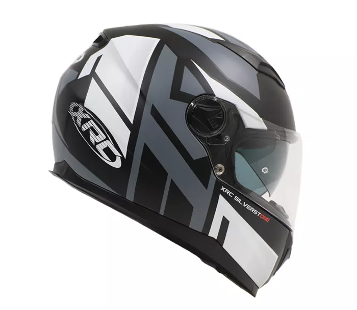 Kask motocyklowy XRC Silverstone matowy czarny/szary/biały