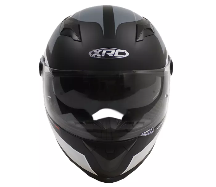 Kask motocyklowy XRC Silverstone matowy czarny/szary/biały