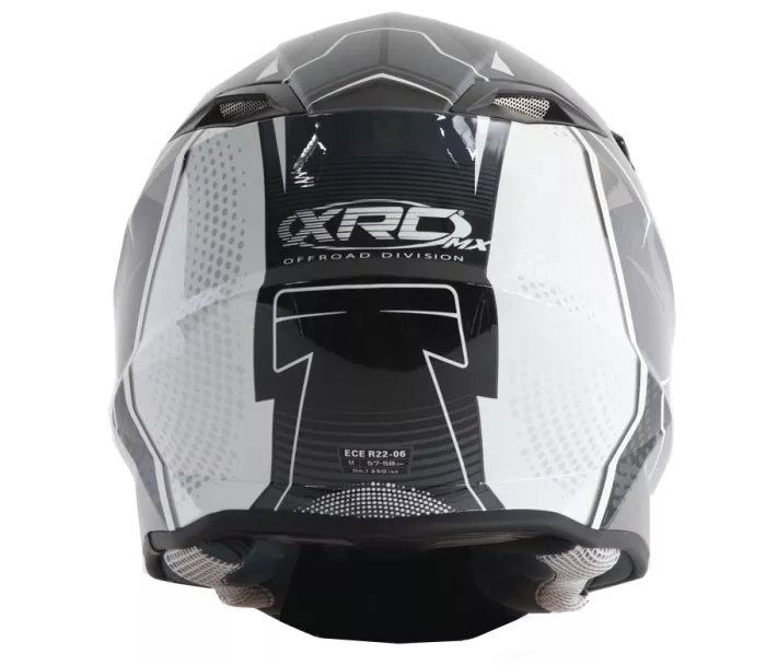 Kask motocrossowy XRC MX Tichi czarno-szary