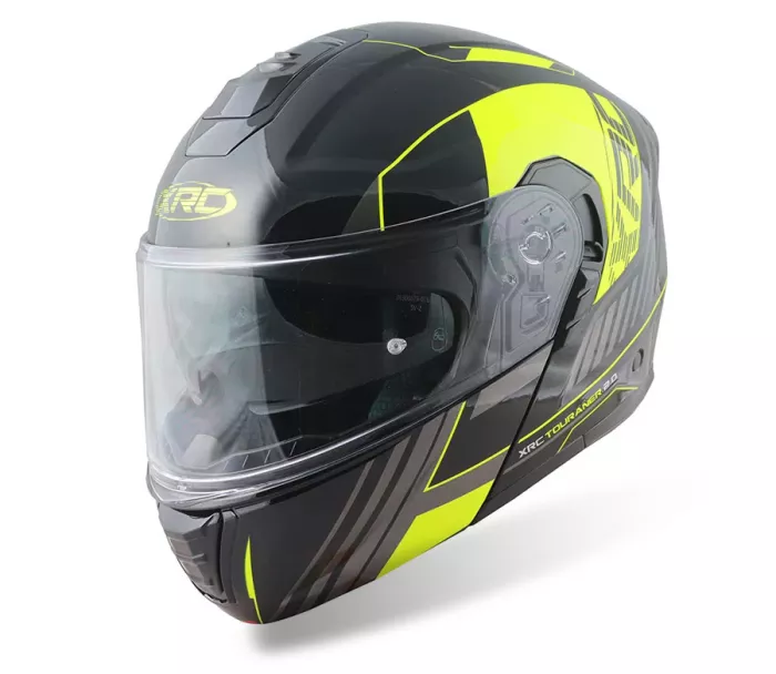 Kask motocyklowy XRC Touraner 2.0 czarny / fluo