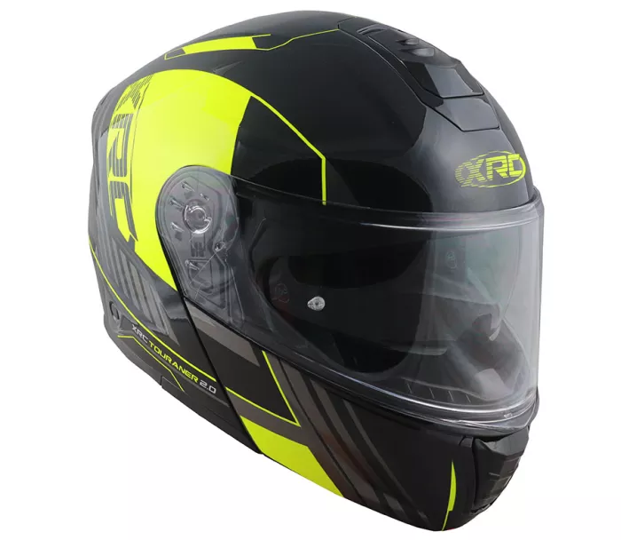 Kask motocyklowy XRC Touraner 2.0 czarny / fluo