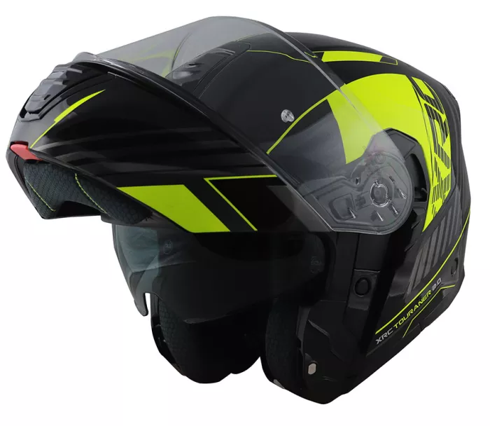 Kask motocyklowy XRC Touraner 2.0 czarny / fluo