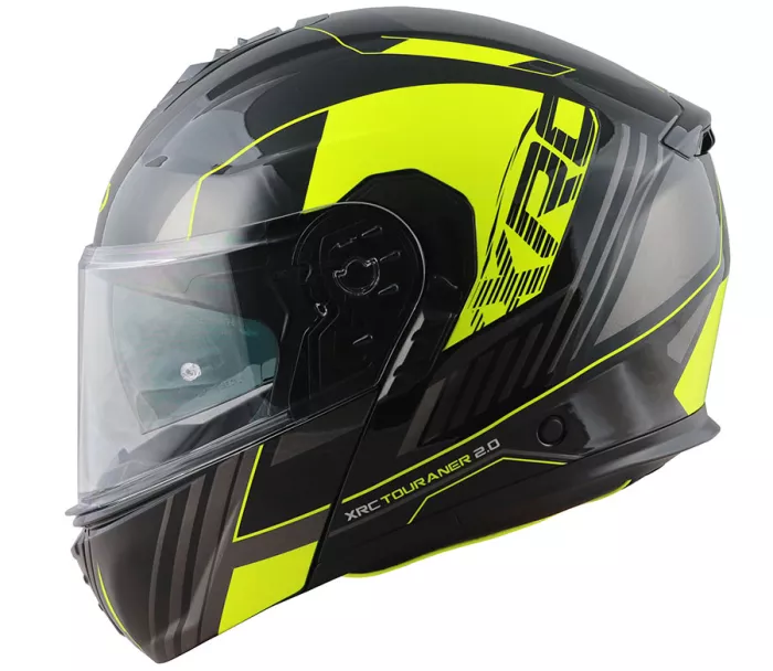 Kask motocyklowy XRC Touraner 2.0 czarny / fluo