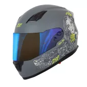 Kask motocyklowy XRC Cobra king matowy szary / fluo