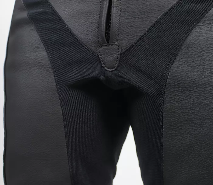 Skórzane spodnie XRC GLET men leather pants black