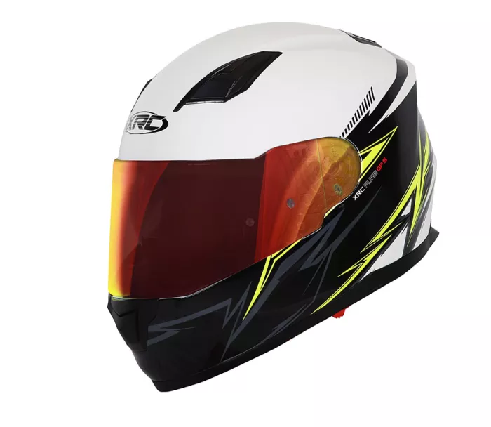 Kask motocyklowy XRC Pure GP 5 czarny / biały / fluo