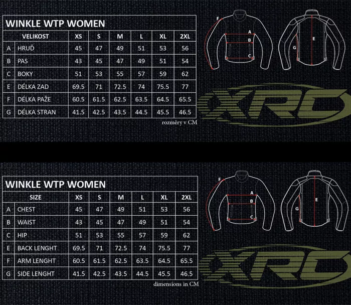 Damska kurtka motocyklowa XRC Winkle WTP blk / szara / fluo