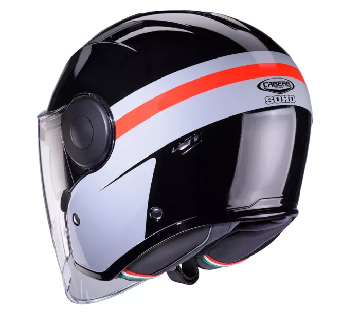 Otwórz kask Caberg Soho Zephyr black/grey/red