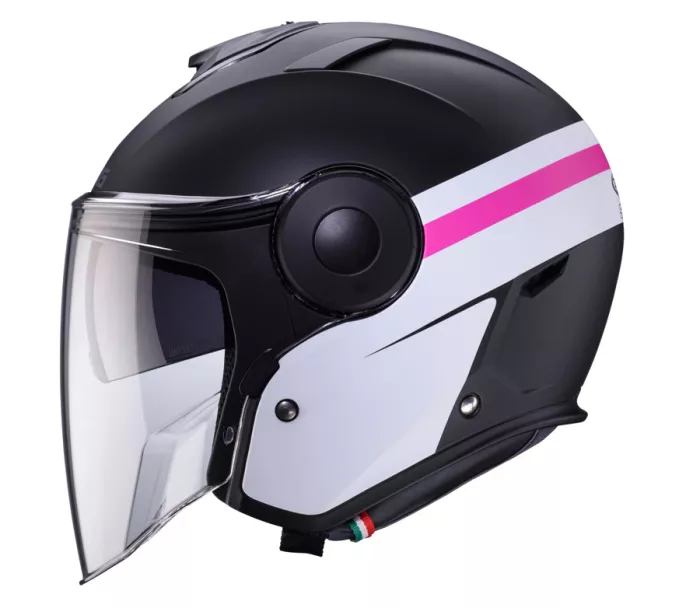 Otwórz kask Caberg Soho Zephyr matt black/white/fuchsia