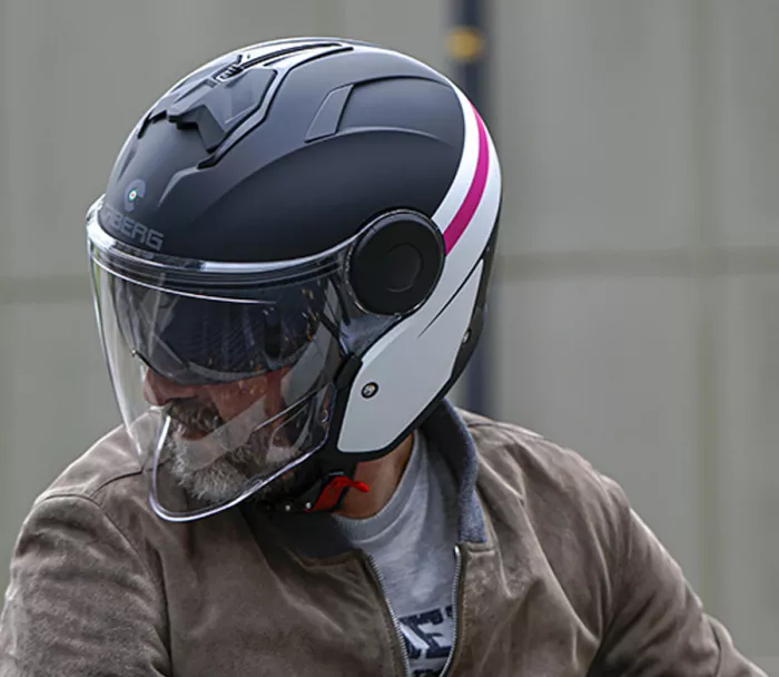 Otwórz kask Caberg Soho Zephyr matt black/white/fuchsia