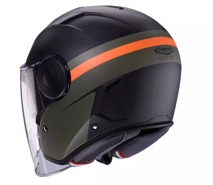 Otwórz kask Caberg Soho Zephyr matt black/military green/orange