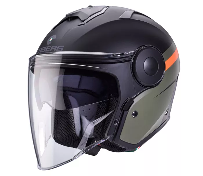 Otwórz kask Caberg Soho Zephyr matt black/military green/orange